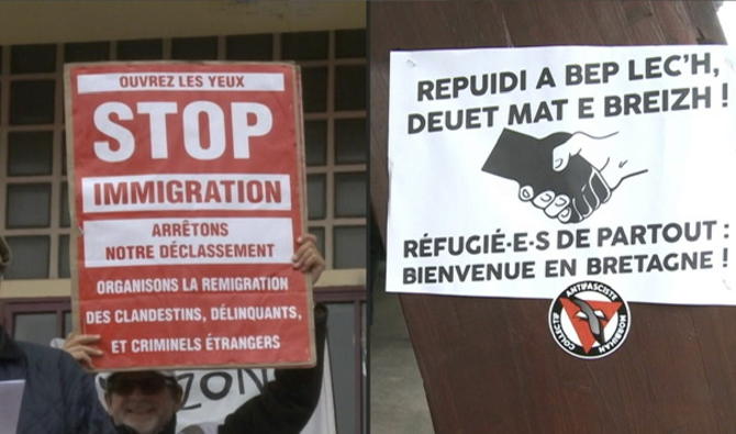 Accueil de réfugiés : Manifestations sous tension dans une commune bretonne