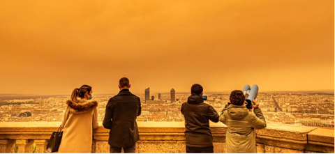 Sable du Sahara radioactif dans le ciel de Lyon