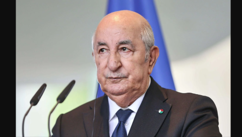 Abdelmadjid Tebboune, président algérien, lors d'une conférence de presse à Berlin, juillet 2026