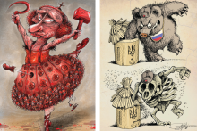 Les caricaturistes ukrainiens mis à l'honneur dans Charlie Hebdo