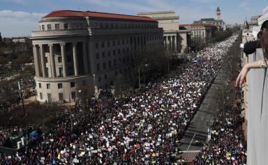 Manifestants contre les armes aux Etats-Unis les 24 mars