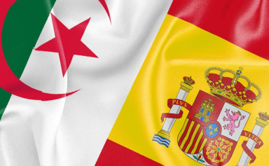 Drapeaux Algérie et Espagne — coopération énergétique