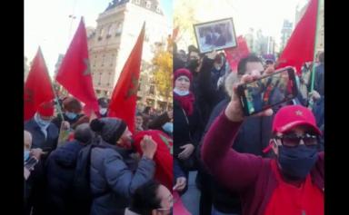 Manifestation de Marocains à Paris contre le Polisario