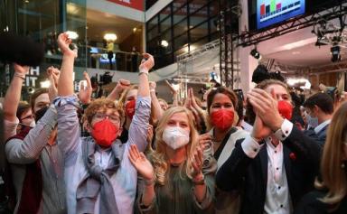 Allemagne : au siège du SPD, joie et réactions des militants