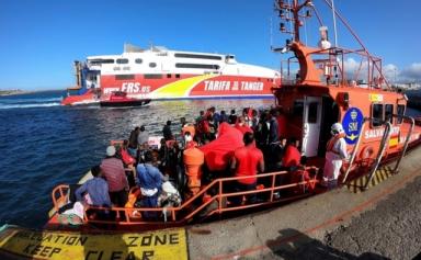 Arrivée de migrants au port d'Algeciras, dans le sud de l'Espagne ce 15 juillet. Image: Keystone