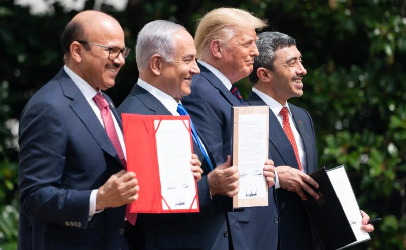 Cérémonie de signature des Accords d'Abraham à la Maison-Blanche, septembre 2020