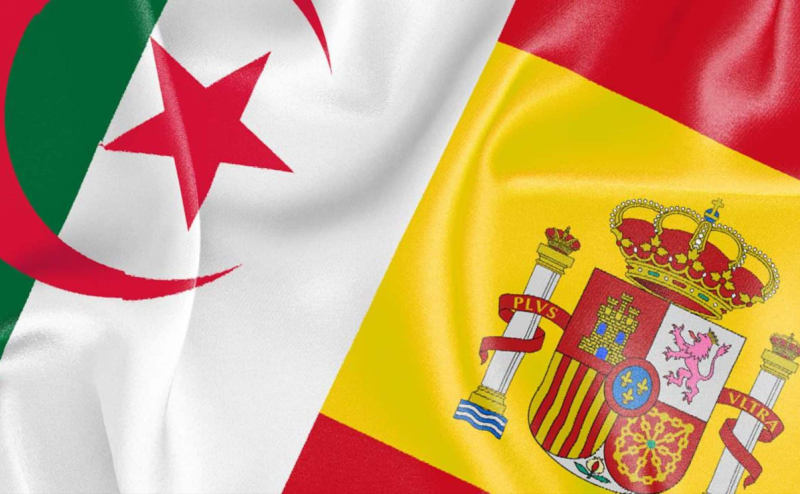Drapeaux Algérie et Espagne — coopération énergétique